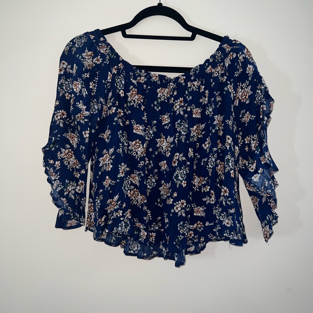 floral off shoulder blouse